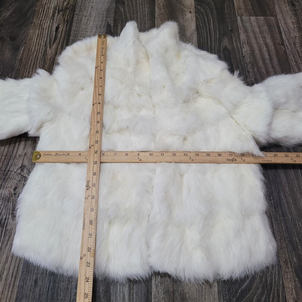 Love Token Rabbit Fur Layered Jacket Size Small Hook And Eye Soft - Picture 3 of 13